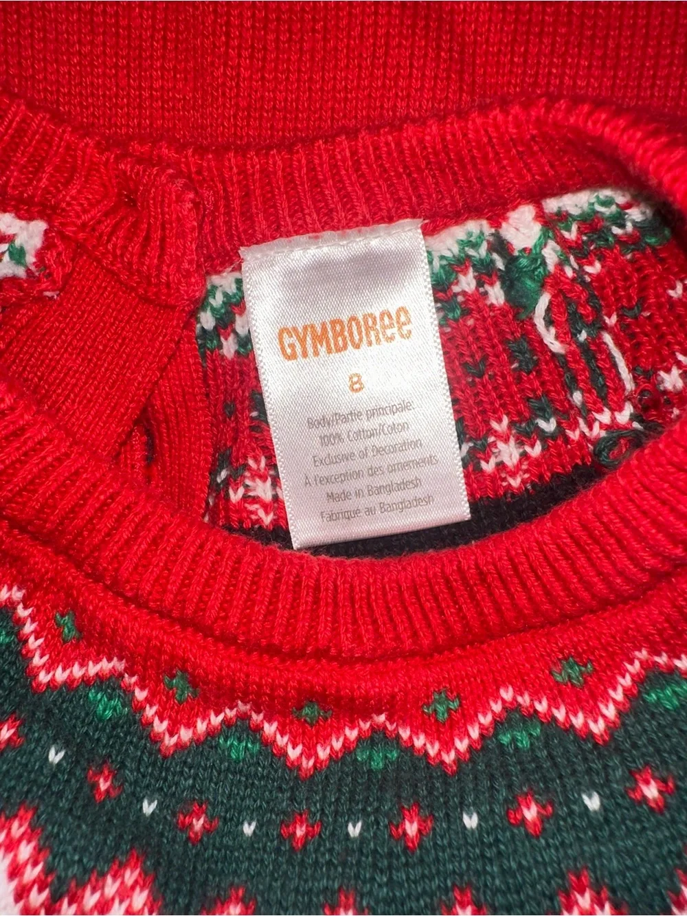 Gymboree Red Reindeer Yoke Knit Dress